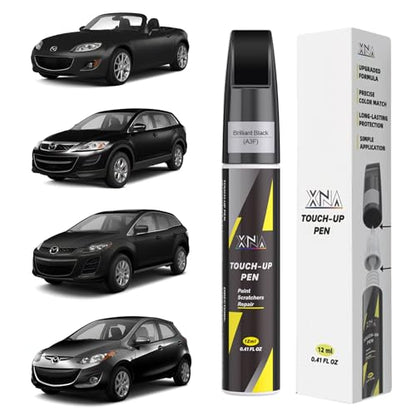 XNA Brilliant Black(A3F) for Mazda Touch Up Paint - color: Brilliant Black(A3F) for 1991-2018 MX-5 Miata/2011-2013 CX-9/2007-2012 CX-7/2011-2015 MAZDA2/2006-2012 MAZDA5/2004-2009 RX-8