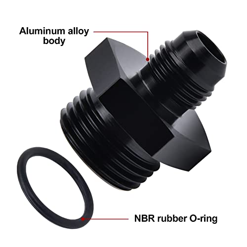 EVIL ENERGY 6AN Flare to AN10 ORB Male O-Ring 2PCS Fitting Adapter - size: 10AN ORB to 6AN