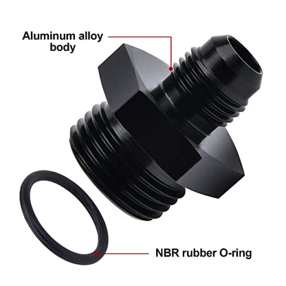EVIL ENERGY 6AN Flare to AN10 ORB Male O-Ring 2PCS Fitting Adapter - size: 10AN ORB to 6AN