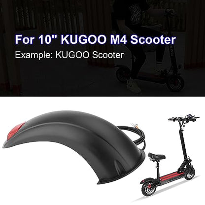 Rear Mudguard with Taillight Scooter Fender Bracket Replacement Accessory Compatible with Kugoo M4, M4Pro Electric Scooter