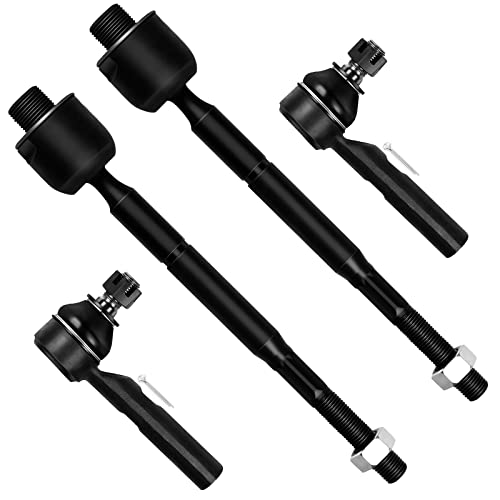SCITOO 4Pcs Front Suspension Kit Inner Tie Rod End Outer Tie Rod End Fit 2003-2009 For Toyota For 4Runner 2007-2009 For Fj Cruiser 2003-2009 For Lexus For Gx470