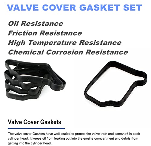 AUCERAMIC Valve Cover Gasket Set 2710161221 Fit for 2010-2016 Mercedes Benz