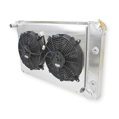 3-Row Aluminum Radiator Fan Shroud 2X12 Inches Dia. 1977-1982 78 79 - size: 75