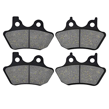 AHL Semi-metallic Front & Rear Brake Pads Set for Harley 2000-2007 FXST Softail Standard，2000-2007 FXSTB Night Train，2001 2002 2003 2004 2005 2006 FXSTBI Night Train