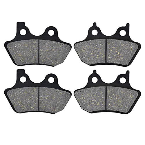 AHL Semi-metallic Front & Rear Brake Pads Set for Harley 2000-2007 FXST Softail Standard，2000-2007 FXSTB Night Train，2001 2002 2003 2004 2005 2006 FXSTBI Night Train