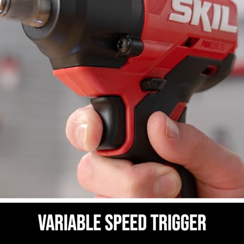 SKIL PWR CORE 20V Brushless 1/2 In. Impact Wrench with Two Speed Selection, includes 2.0Ah Battery and 20V Standard Charger - IW6720B-10