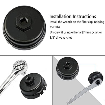 Oil Filter Wrench Removal Tool for 1.8L 4 Cylinder Engine