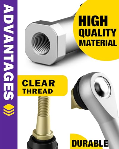 HOWBOW Tie Rod End for EZGO TXT, 2PCS Golf Cart Ball Joint Accessories Right and Left On Steering Gear Fits 2001-UP EZGO TXT Electric & Gas, OEM# 70902-G01 70902-G02 for Driver & Passenger Side