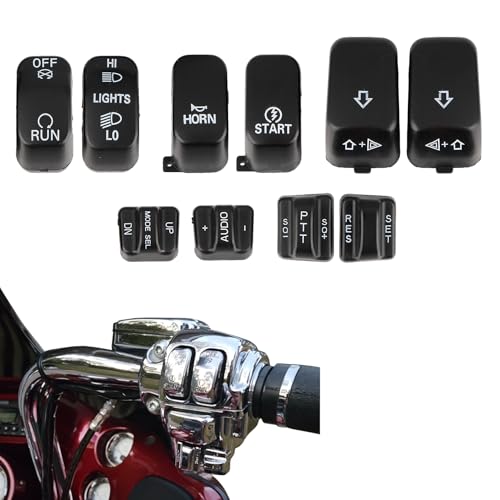 PSLER 10pcs Hand Control Housing Cap Cover Kit for Touring 1996-2013