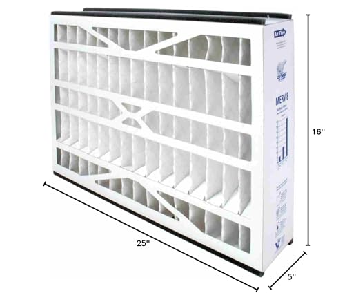 Trion 255649-105 Air Bear MERV 8 High-Performance Pleated Air Purifier Furnace Filter, Cleaner Purification Systems, 16 by 25 by 5 Inches (3 Pack)
