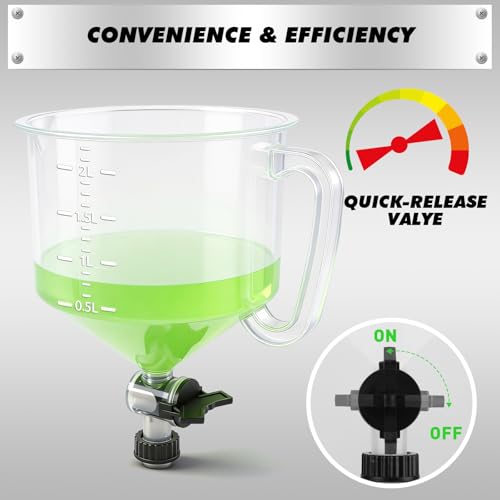 SWANLAKE 18-Piece No-Spill Coolant Funnel Kit, Radiator Funnel Burping Tool, Coolant Bleeder Kit with Adapters, Universal Fitment for Automotive Cooling System - color: Green, Black