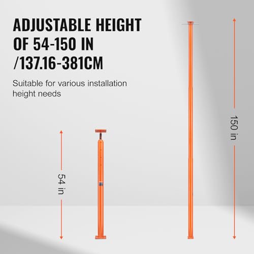 VEVOR House Floor Jack, 54"-150" Height Range 11200 lbs Max Load Capacity - size: 54"-150"