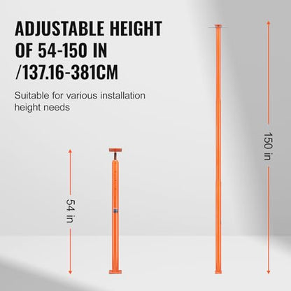 VEVOR House Floor Jack, 54"-150" Height Range 11200 lbs Max Load Capacity - size: 54"-150"