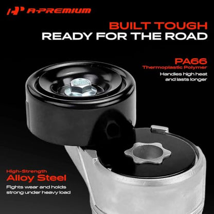 A-Premium Belt Tensioner Assembly with Pulley Compatible with Buick