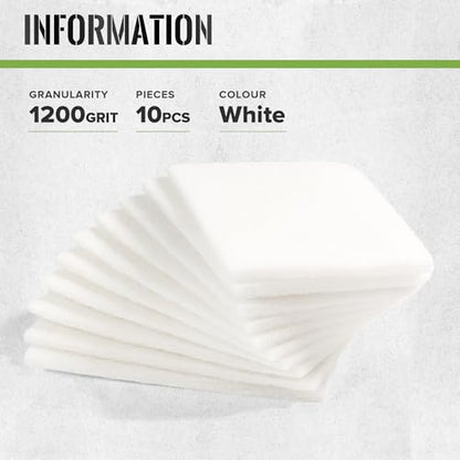 10PCS 6” x 9” White 1200 Grit Light Duty General Purpose Scuff Pads - color: 1200grit-White