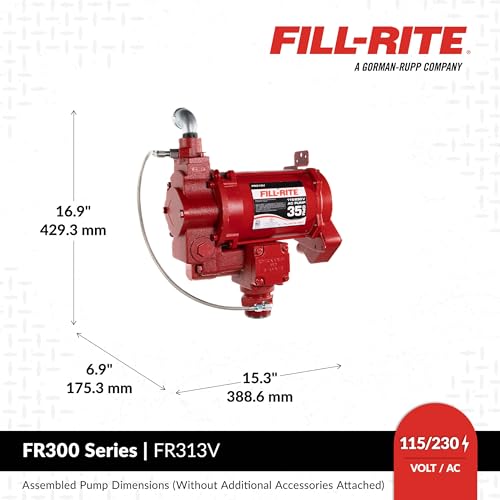 Fill-Rite FR313V 115V/230V 35 GPM Fuel Transfer Pump w/AST Remote - style: Remote Package