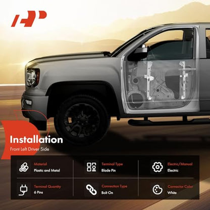 A-Premium Front Driver Side Power Window Regulator and Motor Assembly - style: Front Driver Side(LH)