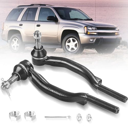 2PCS Front Outer Tie Rod Ends ES3675 ES3676 LH & RH, Tie Rod End Kit Fit for Buick Rainier Chevy SSR Trailblazer EXT GMC Envoy XL XUV Isuzu Ascender Oldsmobile Bravada Saab 9-7x 2002-2009 - size: ES3675 ES3676