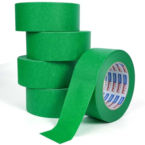 ADHES Green Masking Tape 1.88in x 55yds x 5rolls - size: 1.88in x 55yds