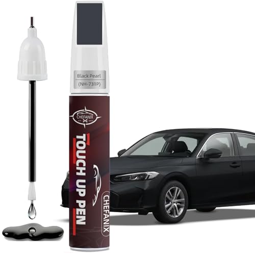 Crystal Black Pearl (NH-731P) Touch Up Paint Pen Compatible with Honda - Exact Color Match, 2-in-1 Brush & Pen,Car Paint Scratch Repair Kit for CRV/CIVIC/Accord/HRV/Pilot/Odyssey - color: Crystal Black Pearl (NH-731P) for CRV/CIVIC/Accord/HRV/Pilot/Odysse