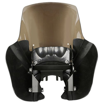 TCMT Headlight Fairing Cover with 15'' Smoke Windshield Fits For Harley Dyna FXDXT T-Sport (Matte Black+Smoke) - color: Matte Black(Smoke Shield)