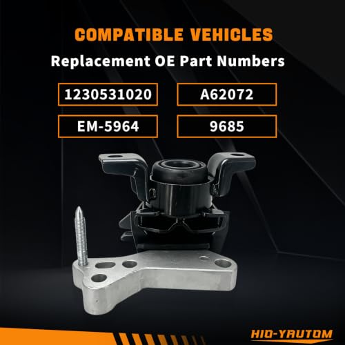 A62072 Front Right Engine Motor Mount Compatible with Toyota RAV4 2006-2012