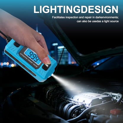 Automotive Circuit Fault Probe Tester, 20A 48V Car Relay Fuse Blade Test, Cnbj-611 Parasitic Draw Tester, with LED Display & Front Light, High-Precision for Cars, Trucks, Suvs