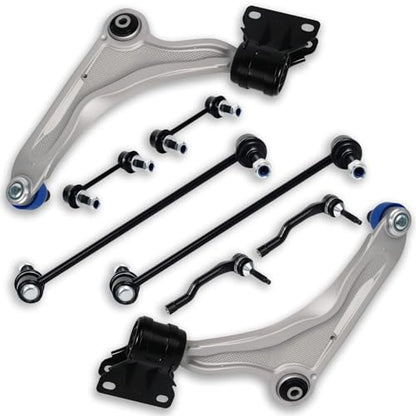 8Pcs K623000 K623001 K80252 K750744 ES801110 ES801109 Front Lower Control Arm Sway Bar End Link Outer Tie Rod Fit for Ford 2013 2014 2015 2016 2017-2020 Fusion, for Lincoln 2013-2020 MKX - size: 8Pcs front control arm suspension kit