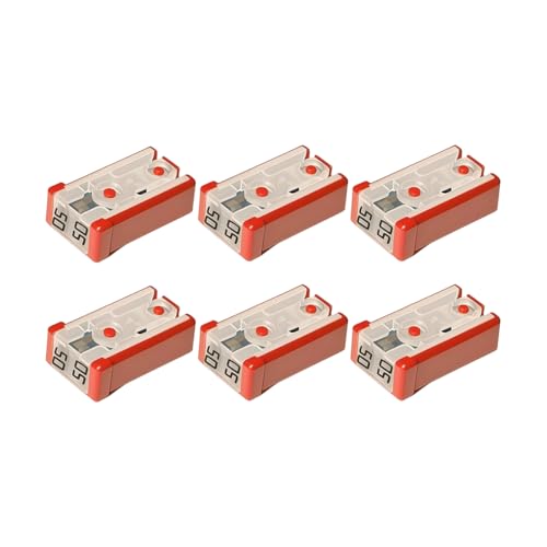 Mini Slotted Car Cartridge Fuse Kit, 6PCS 50A 32V MCASE Shaped Low Profile Vehicle Cartridge Fuse Assortment Kit, Automotive Replacement Accessories, Universal for SUV RV Truck - color: 50A
