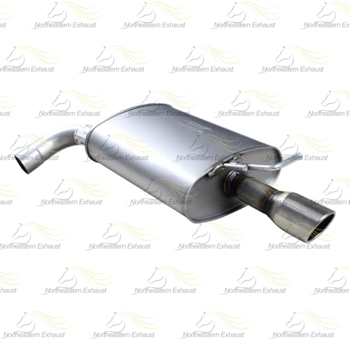 Exhaust Passenger Side Muffler Compatible with Ford Explorer 2012-2015 2.0L | Stainless Steel | Northeastern Exhaust | Includes Clamp | Direct-Fit Replacement - color: Passenger Side Muffler