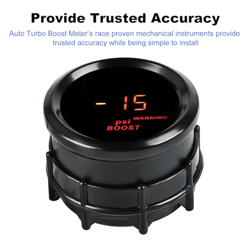2inch 52mm Turbo Boost Gauge Meter Kit 30PSI DC12V with Boost Sensor - color: Turbo Boost Gauge