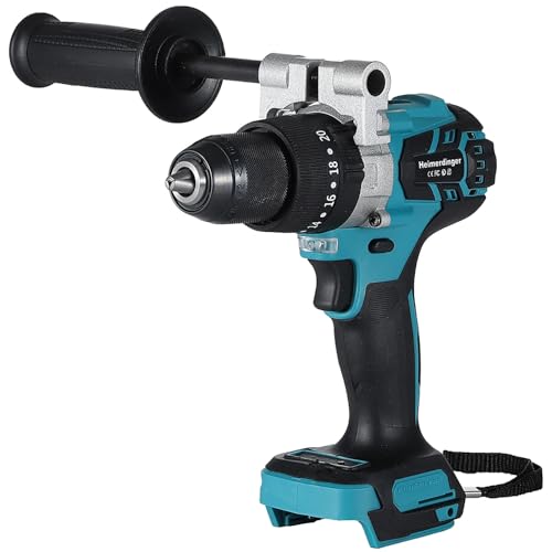 1300 In-lbBrushless Impact Drill for Makita 18V Battery, 1/2'' Metal Chuck Hammer Drill - color: Impact Drill With Handle