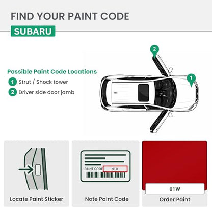 ERA Paints - 01W - Premium Red for SUBARU Exact OEM Color Match Automotive Touch Up Paint for Cars - Scratch & Chip Repair for Metal & Plastic - Basic Kit - Made in USA - style: Jar - Basic Kit