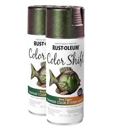 Rust-Oleum 372478 Specialty Color Shift Spray Paint, 11 oz, Green Copper (Pack of 2) - color: Green Copper, size: 11 oz (Pack of 2)
