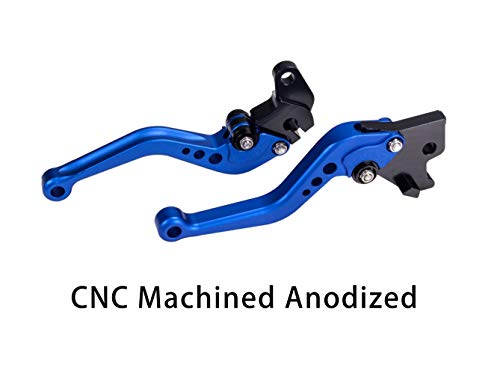 Hopider Short Brake Clutch Levers Compatible with YFM 700 Raptor 2000-2006 - color: Blue