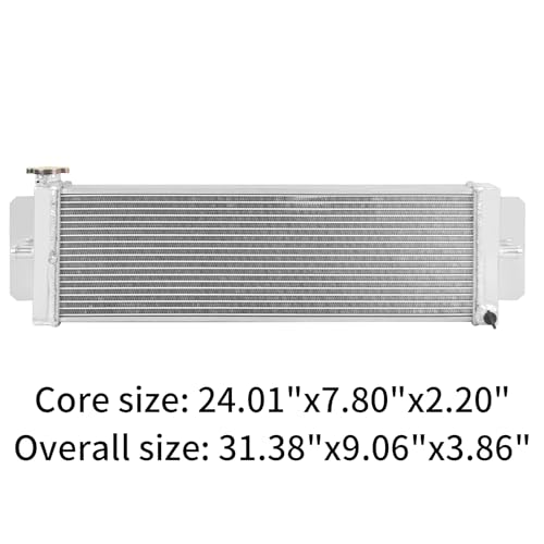 Universal Intercooler Kit 31"x9"x4" Aluminum Intercooler Air to Water Intercooler Aluminum Liquid Heat Exchanger Replacement for Any Turbo Charger system