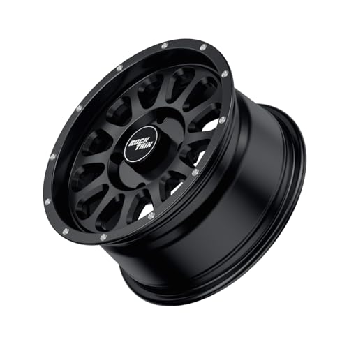 RockTrix RT111 14x7 ATV UTV Wheel 4x110 4+3 Offset, Matte Black, 1pc Single - size: 14x7 (4+3) 1pc