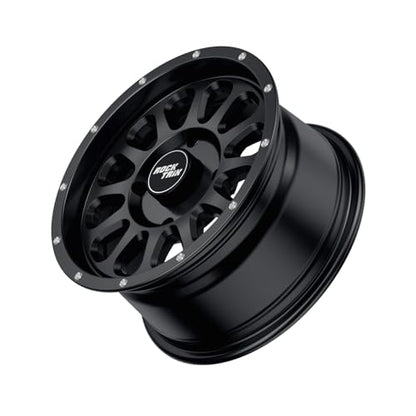 RockTrix RT111 15x7 ATV UTV Wheel 4x110 4+3 Offset, Matte Black, 1pc Single - size: 15x7 (4+3) 1pc