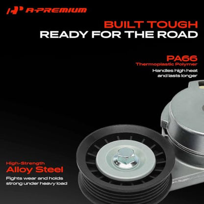 A-Premium Belt Tensioner Assembly with Pulley Compatible with Chevrolet