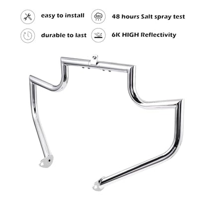Kinglemc Crash Bar Engine Guard for Harley Davidson Touring(Chrome-B) - color: Chrome-B