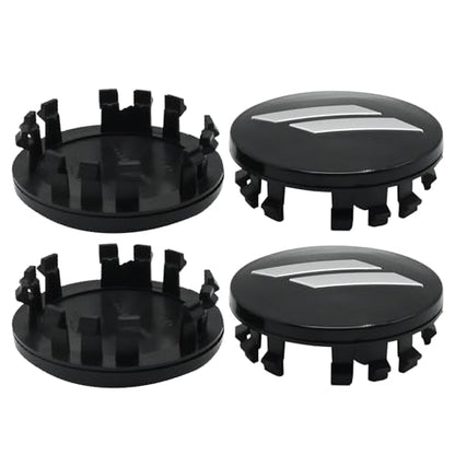 MDEOOSKY 4Pcs 6CZ27DX8AA 63mm 2.5" Wheel Center Cap Covers, Replacement for Dodge Challenger, Charger, Durango Replace 6CZ27RM8AA (Black) - color: Black