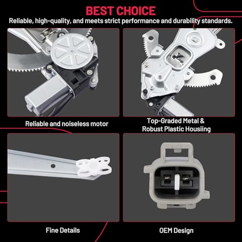 BDFHYK 741-871 Power Window Regulator with Motor Front Right, Compatible with 1999-2003 Ford Windstar; Compatible with 2004-2007 Ford Freestar; Compatible with 2004-2007 Mercury Monterey - size: Front Right, style: 2004-2007 Ford Freestar
