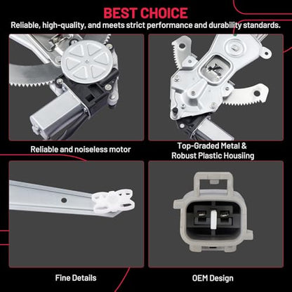 BDFHYK 741-871 Power Window Regulator with Motor Front Right, Compatible with 1999-2003 Ford Windstar; Compatible with 2004-2007 Ford Freestar; Compatible with 2004-2007 Mercury Monterey - size: Front Right, style: 2004-2007 Ford Freestar
