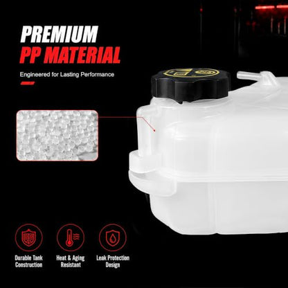 Coolant Overflow Reservoir Tank with Cap Compatible with Chevrolet Sonic 2012-2020 1.4L 1.8L Engine Coolant Recovery Expansion Tank Replace 603-386 GM3014167 95048411 - size: 603-386