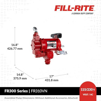 Fill-Rite FR310VN 115V/230V 35 GPM Fuel Transfer Pump (Pump Only) - style: Pump Only