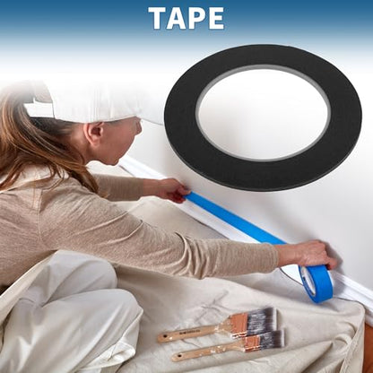 Painters Tape Easy Removal 0.1 Inches x 52.5 Yards Black - color: Black, size: 0.1 Inches x 52.5 Yards