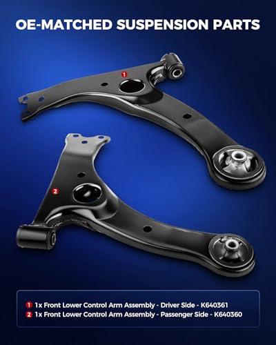 KAX 2Pcs Front Lower Control Arms Assembly for Toyota Corolla 2003-2013 - size: Toyota Corolla 2003-2013
