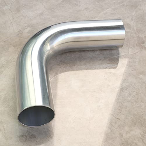 3" (76mm) OD 90 Degree Aluminum Elbow Pipe Intercooler Pipe Air Intake Tube, 1.5D Radius, Aluminum Alloy Tube High polished (90 Degree, OD 3" (76mm)) - color: 90 Degree, size: OD 3" (76mm)