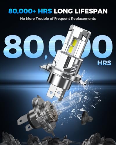 Marsauto H4/9003 Light Bulbs, 40,000LM 600% Ultra Brighter, Pack of 2 - size: M1L H4/9003