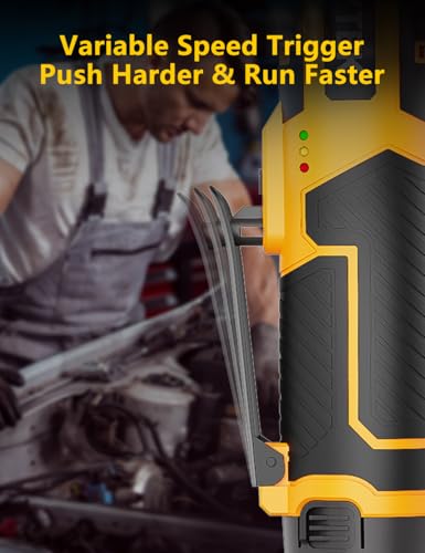 VTEK 3/8" Extended Cordless Ratchet Wrench 12V Electric Ratchet Wrench with 2 batteries,Variable Speed Trigger 40 Ft-lbs 400RPM Power Ratchet Wrench